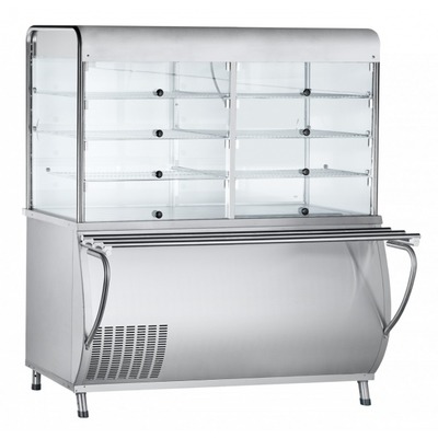 Прилавок-витрина холодильный ПВВ(Н)-70М-С-НШ с гастроёмкостями (саладэт закрыт.,1500 мм.)